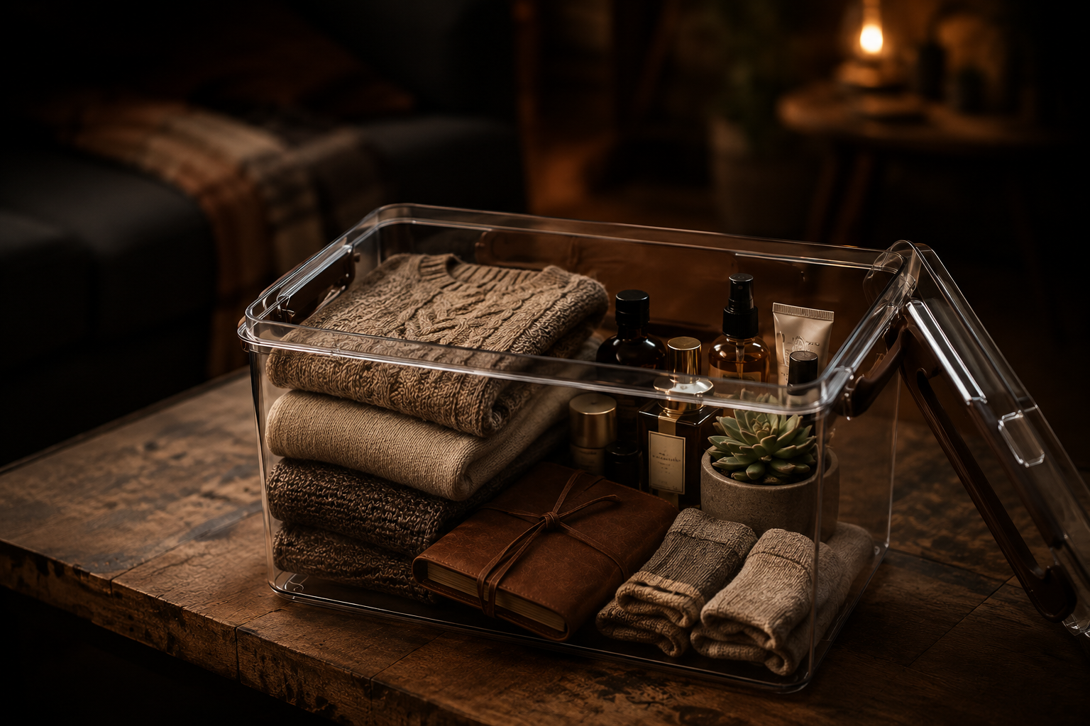 Transparent PC Storage Box